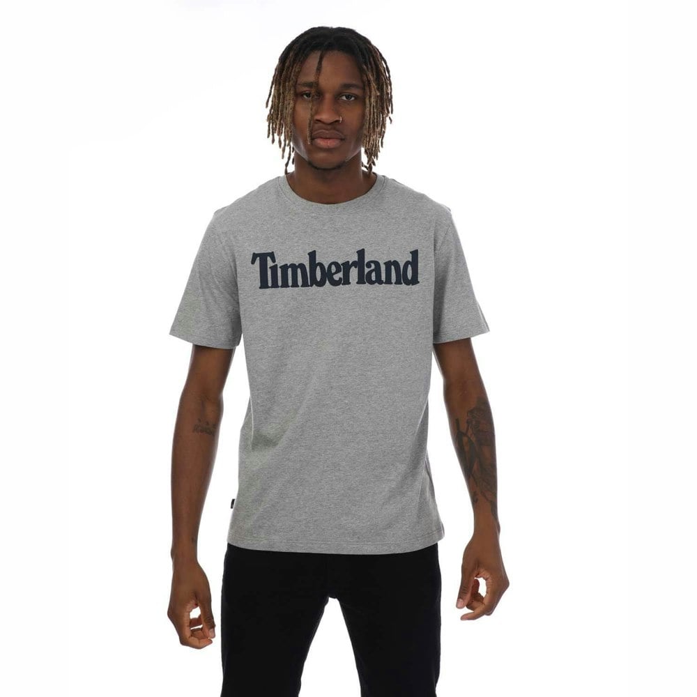Timberland Mens Northwood Wordmark T-Shirt - Grey Heather