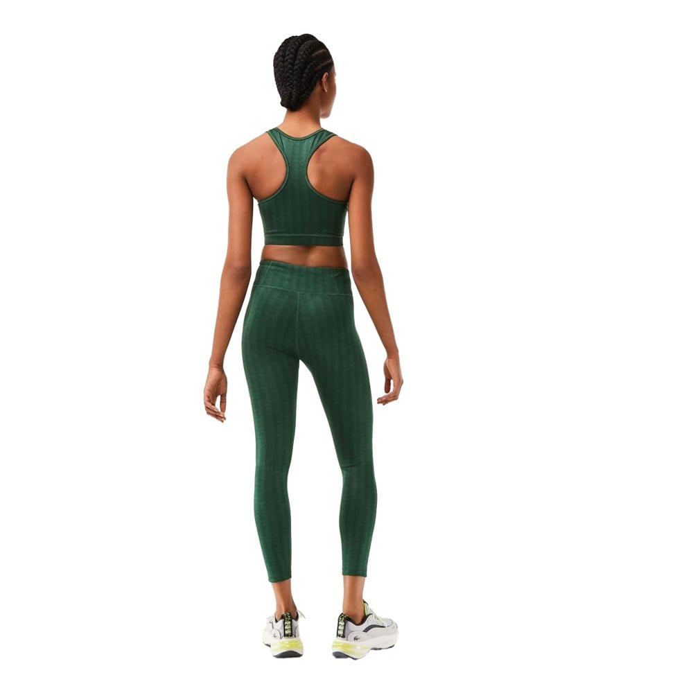 Lacoste Womens/Ladies All-Over Print High Waist Leggings - Green