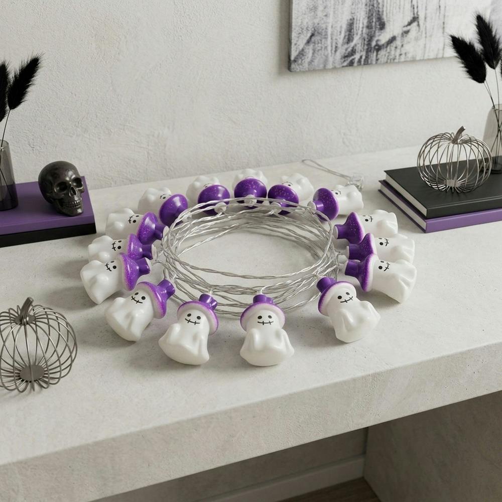 Garden Greatness 10 LED Ghostly Halloween String Lights