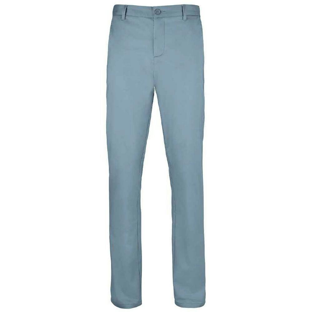 SOLS Mens Jared Stretch Slim Suit Trousers - Creamy Dark Blue - Creamy Dark Blue - 98% Cotton/2% Elastane