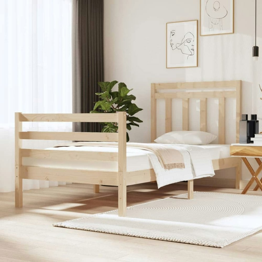 Berkfield Bed Frame Solid Wood 90x190 cm Single