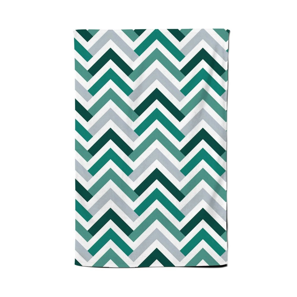 Warren Reed Geometric Retro Vintage Colored Chevron Pattern Tea Towel