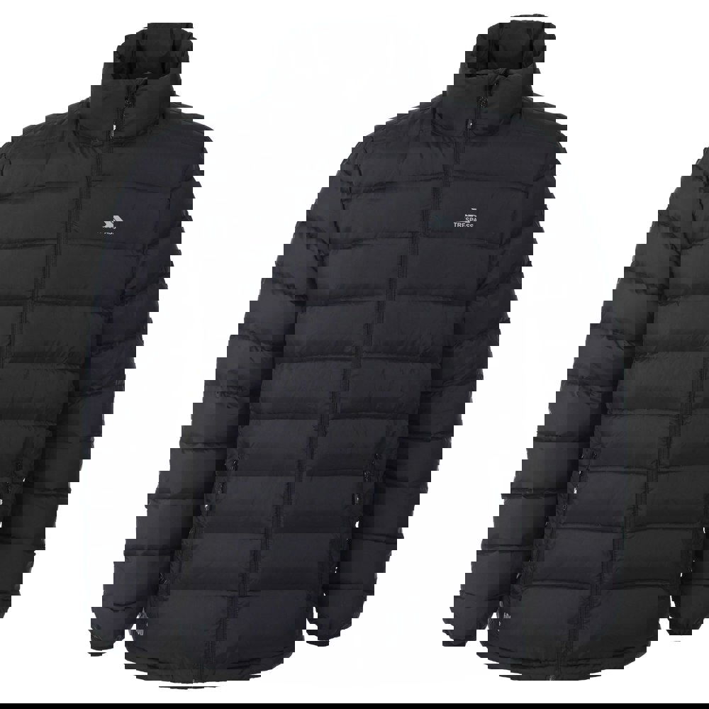 Trespass Men's Retreat Full Zip Up Down Jacket - Black