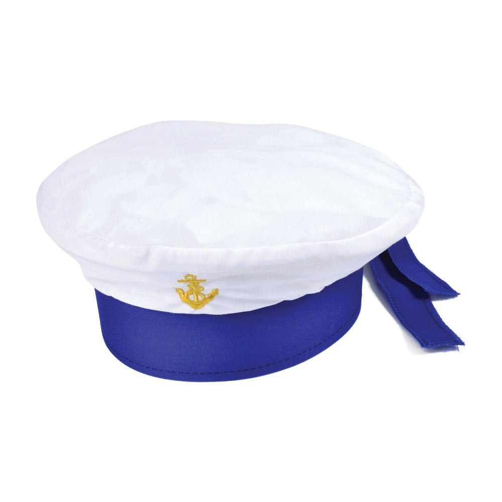 Bristol Novelty Childrens/Kids Sailor Hat - White/Blue