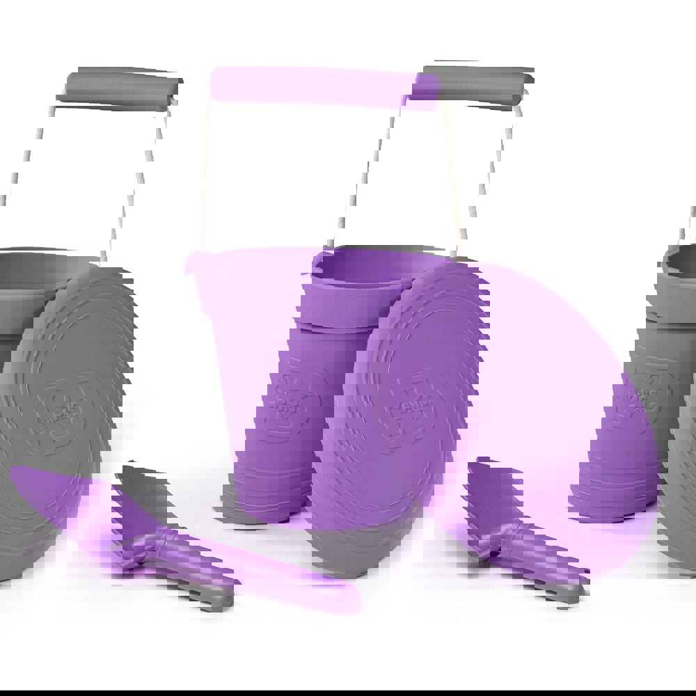 Bigjigs Toys 33LP Lavender Purple Silicone Bucket, Flyer and Spade Set
