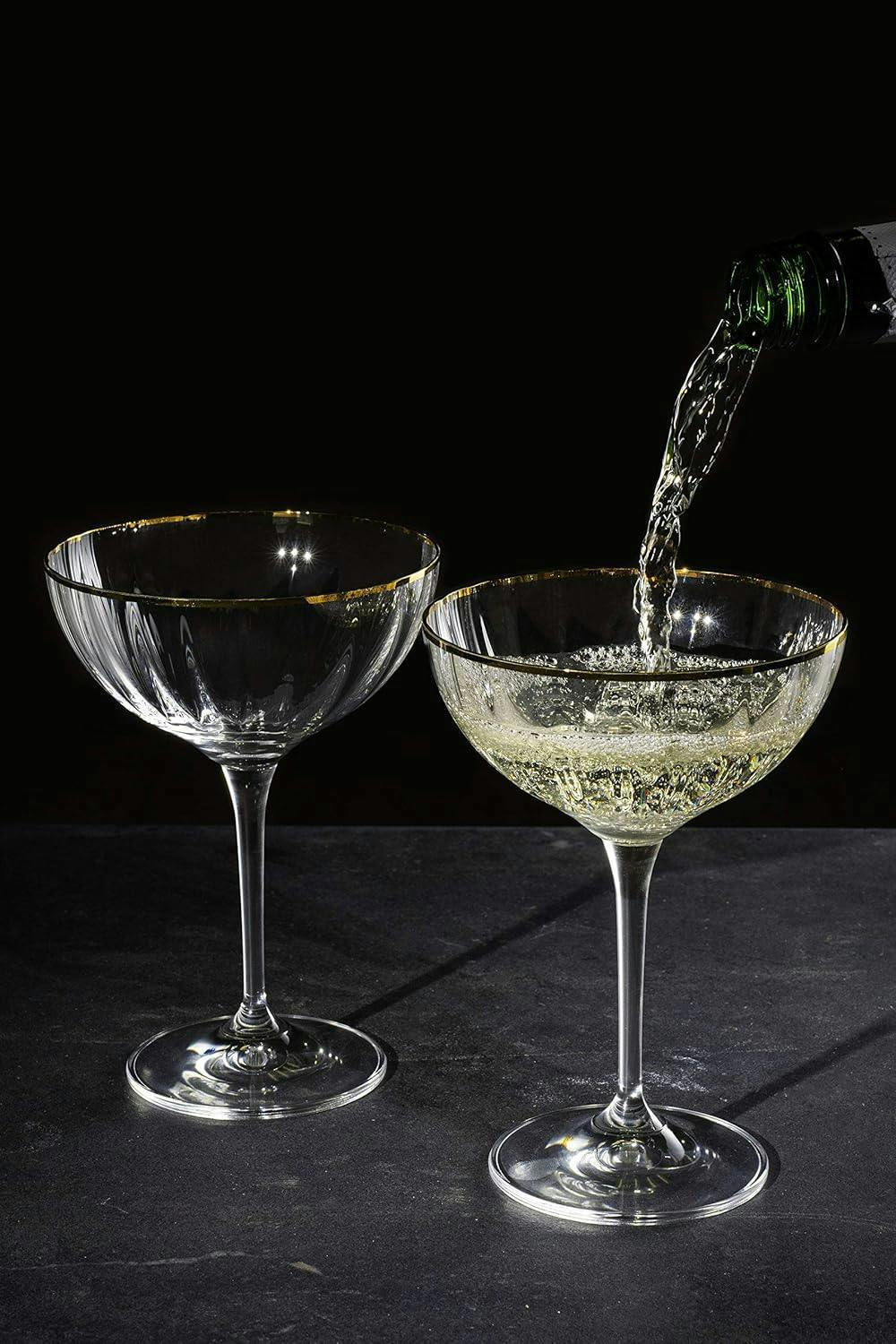 Mirage Gold Champagne Saucers - Set of 6