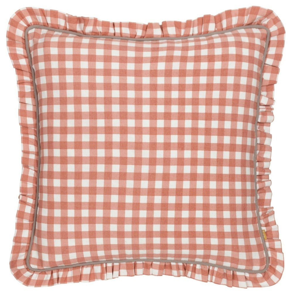 Furn Maude Reversible Gingham Cushion Cover - Rose