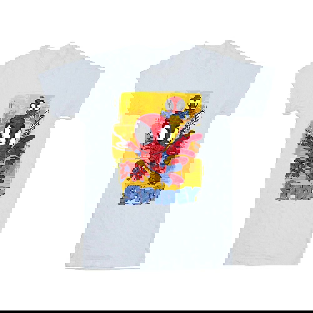 Marvel Boys Spidey And His Amazing Friends Flying T-Shirt - White