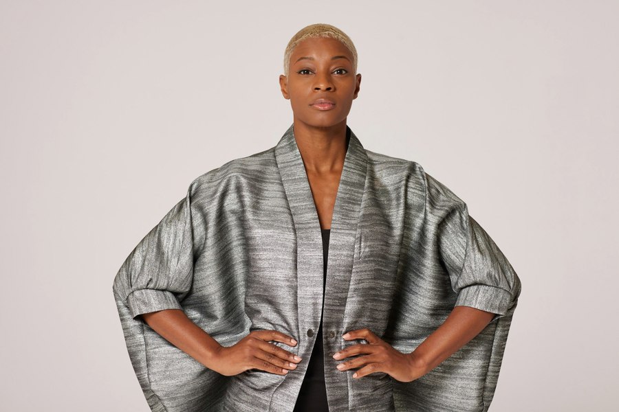 Lioness by TF Sand Storm Midi Kimono Jacket - Silver