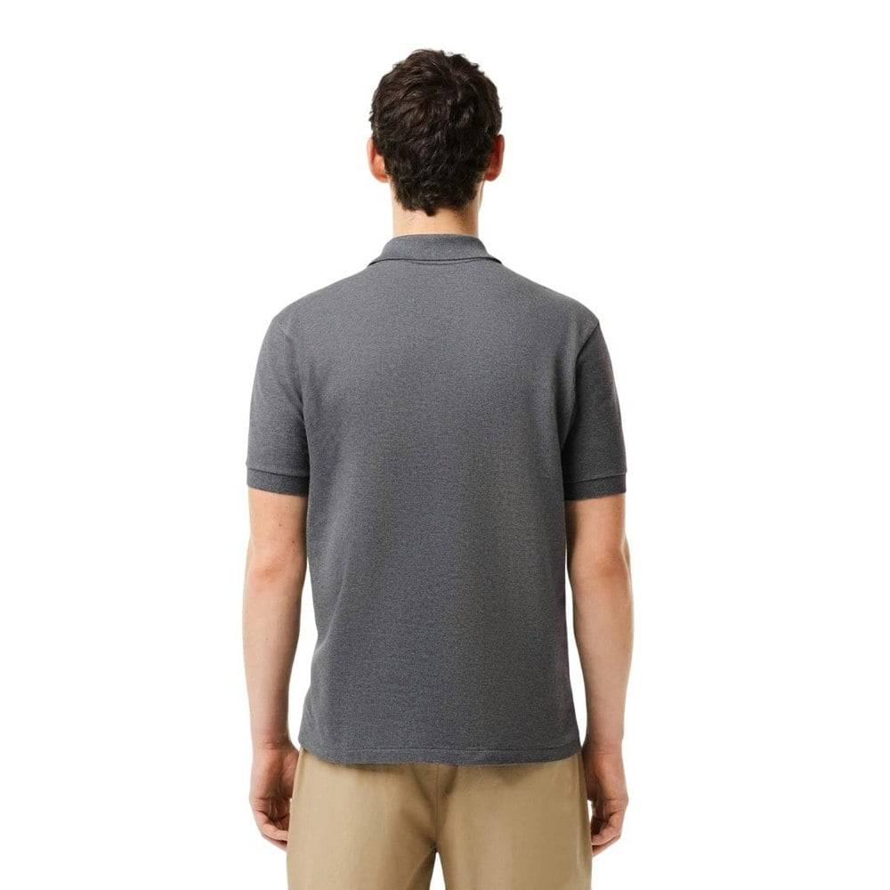 Lacoste Mens Heathered Pique Petite Polo Shirt - Grey