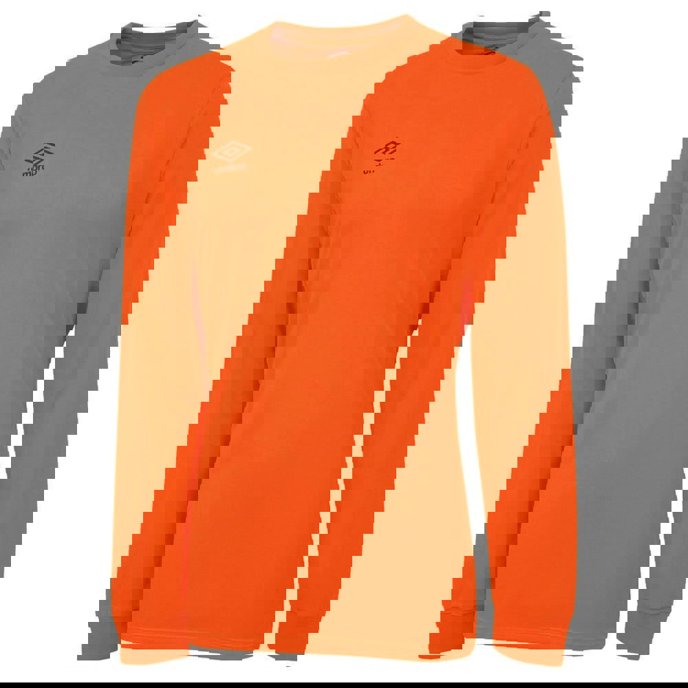 Umbro Childrens/Kids Club Long-Sleeved Jersey - Shocking Orange
