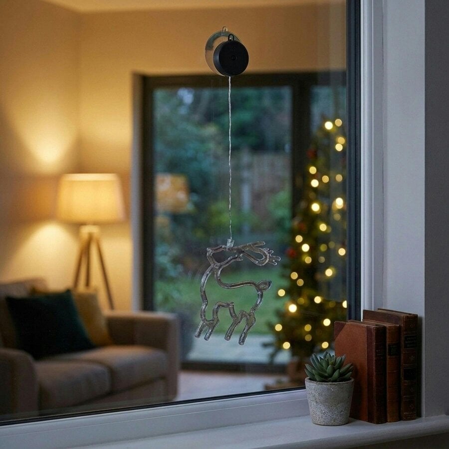 Garden Greatness Multi-Coloured LED Deer Window Light - V2