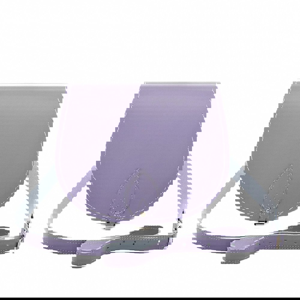 Pastel Violet Leather Saddle Bag - Saddle Bag - Zatchels
