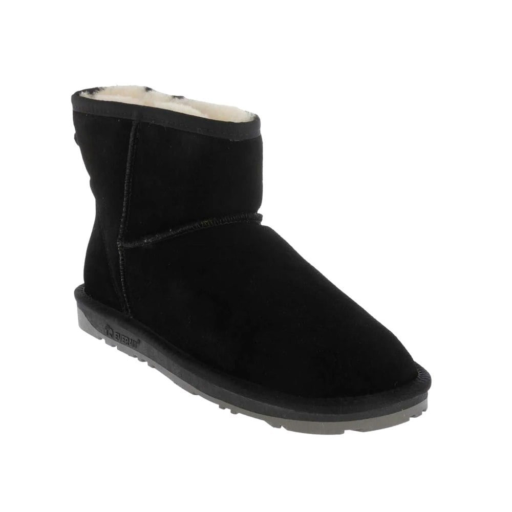 EverAu Womens/Ladies Emu Mini Cow Suede Classic Boots - Black