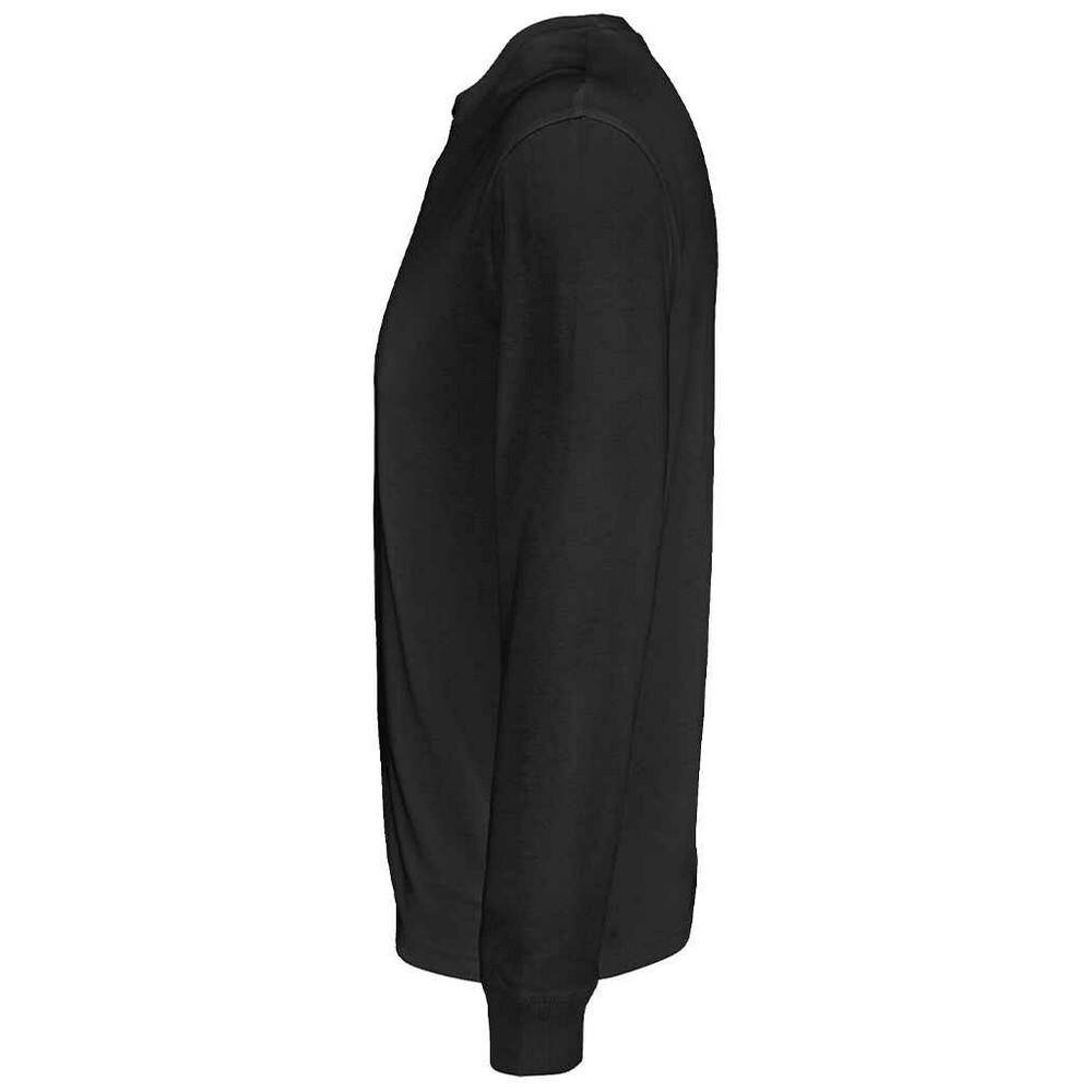 SOLS Unisex Adult Pioneer Organic Cotton Long-Sleeved T-Shirt - Deep Black