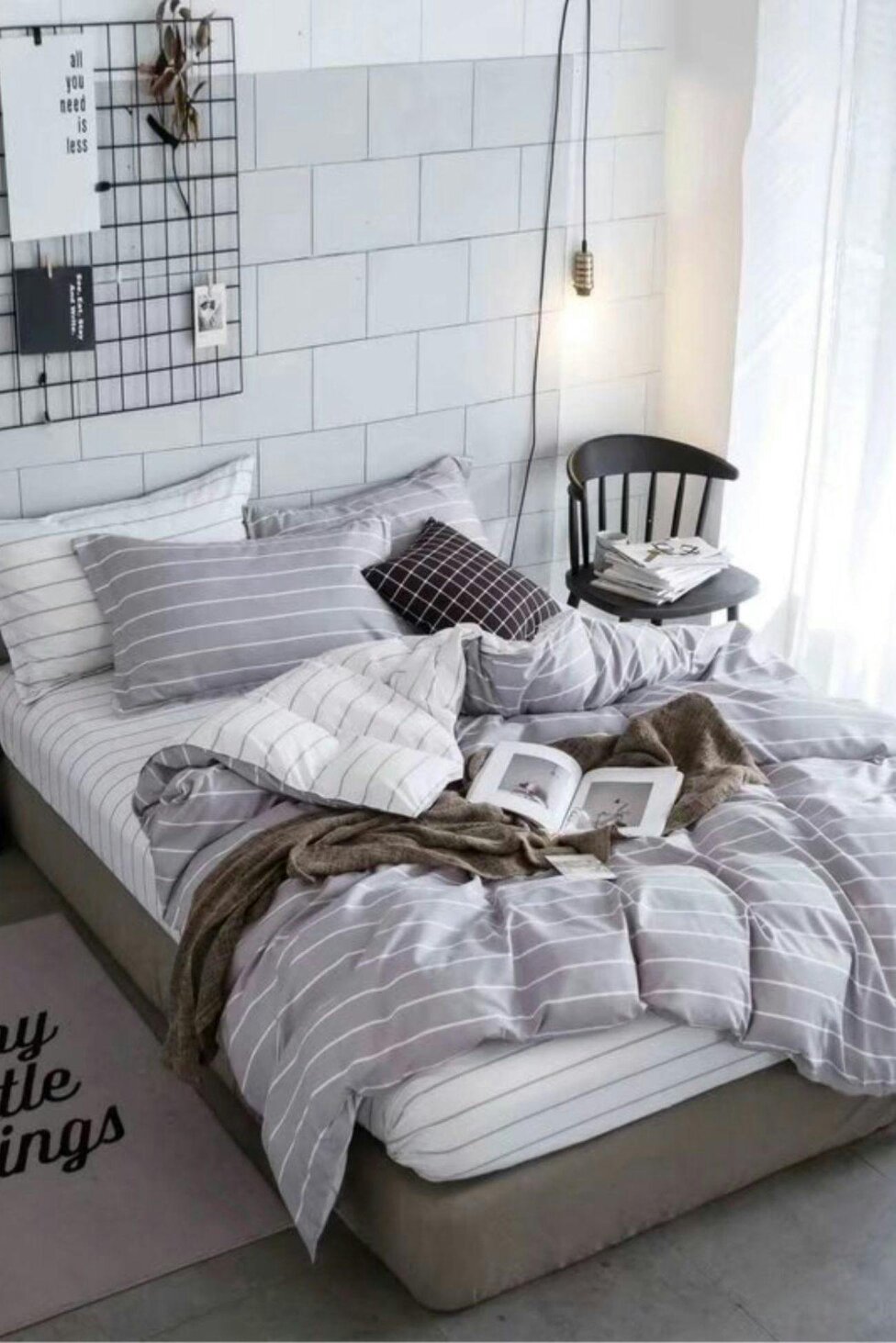 Ezysleep Silver Stripe Printed Duvet Set
