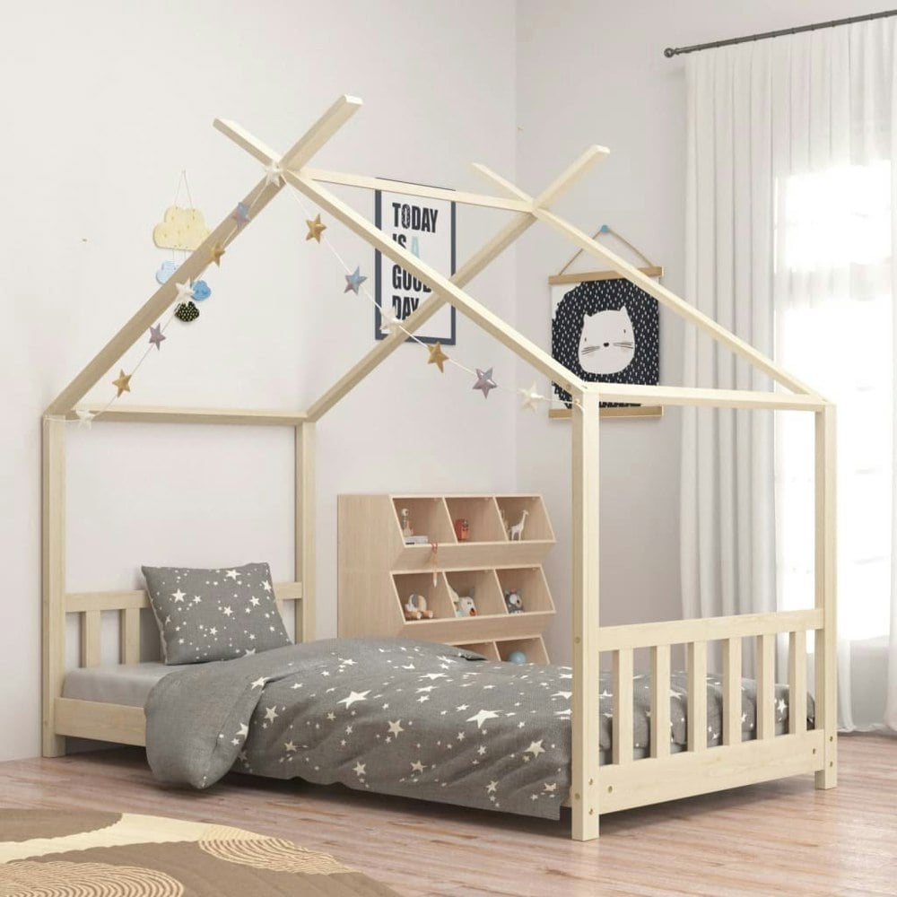 Berkfield Kids Bed Frame Solid Pine Wood 80x160 cm