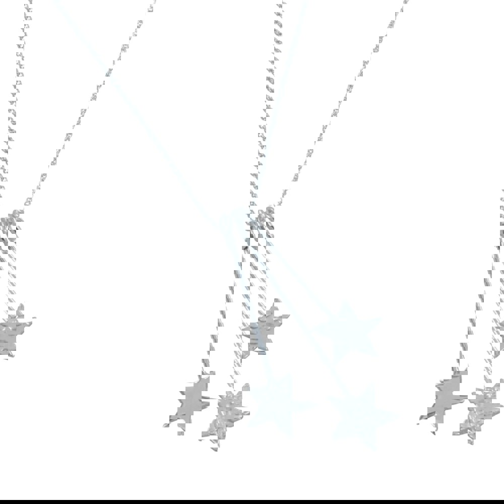 Sterling Silver Trio Star Necklace - Reeves & Reeves