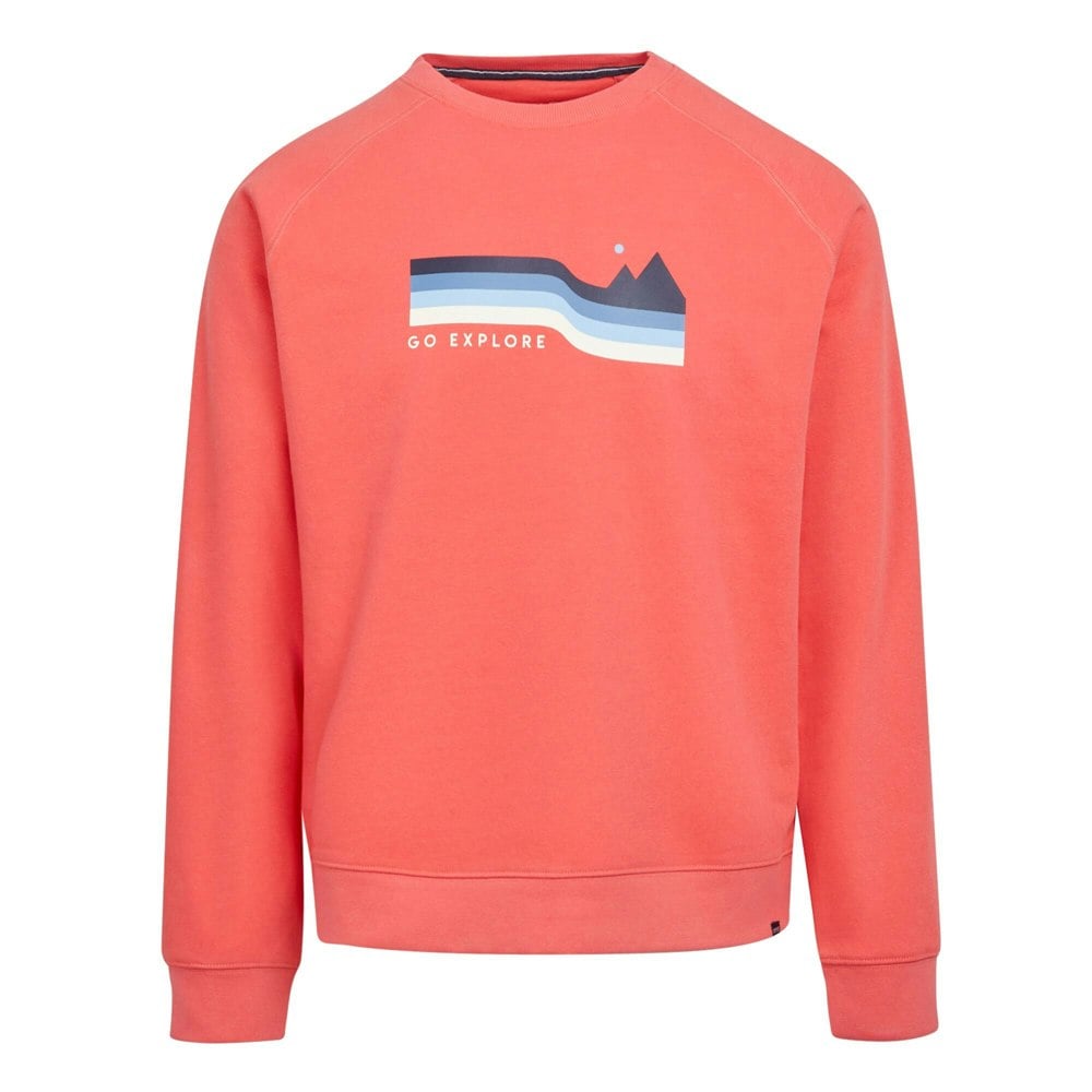 Regatta Mens Nithsdale Crew Neck Sweatshirt - Red Sky