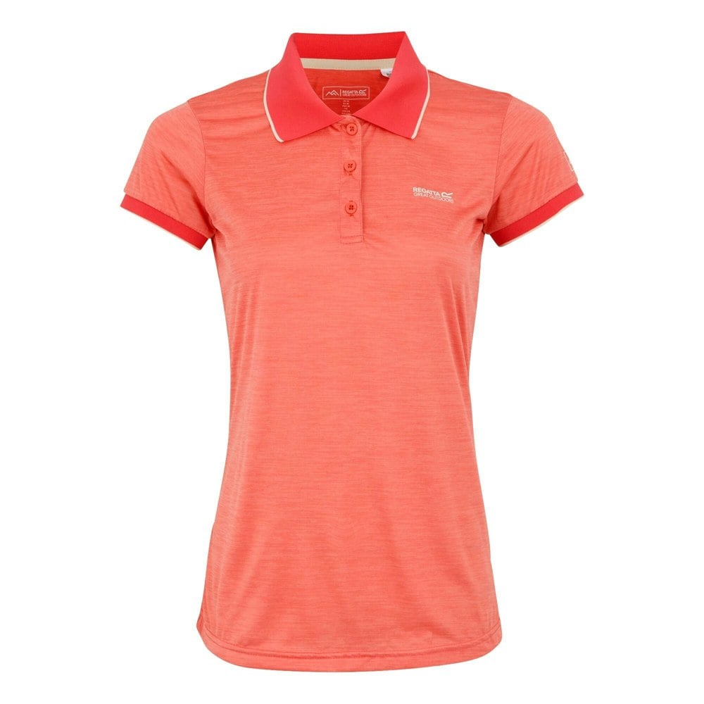 Regatta Womens/Ladies Remex II Polo Neck T-Shirt - Peach Bloom