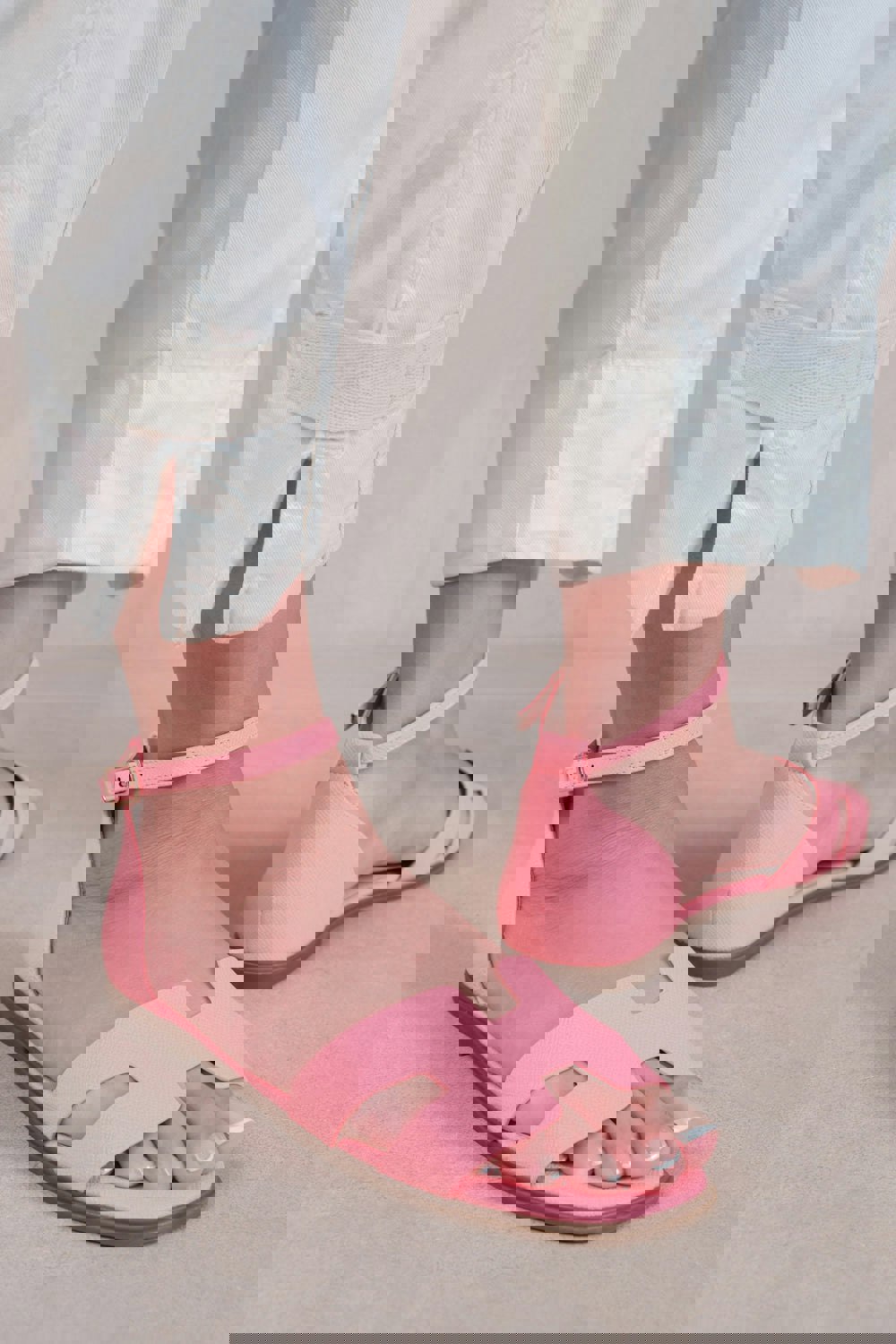 Where's That From Rome Cut Out Strap With Ankle Strap in Pink