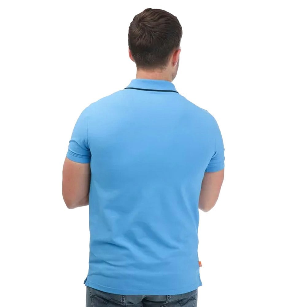 Timberland Unisex Adult Printed Short-Sleeved Polo Shirt - Blue