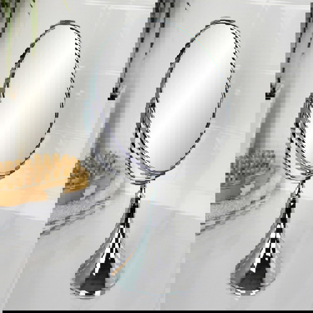 Showerdrape Panos 3x Magnifying Chrome Makeup Vanity Mirror