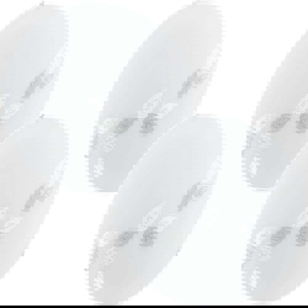 2 PACK Wall Flush Ceiling Light White Shade Leaf Design Satin Glass E27 1x60W Loops