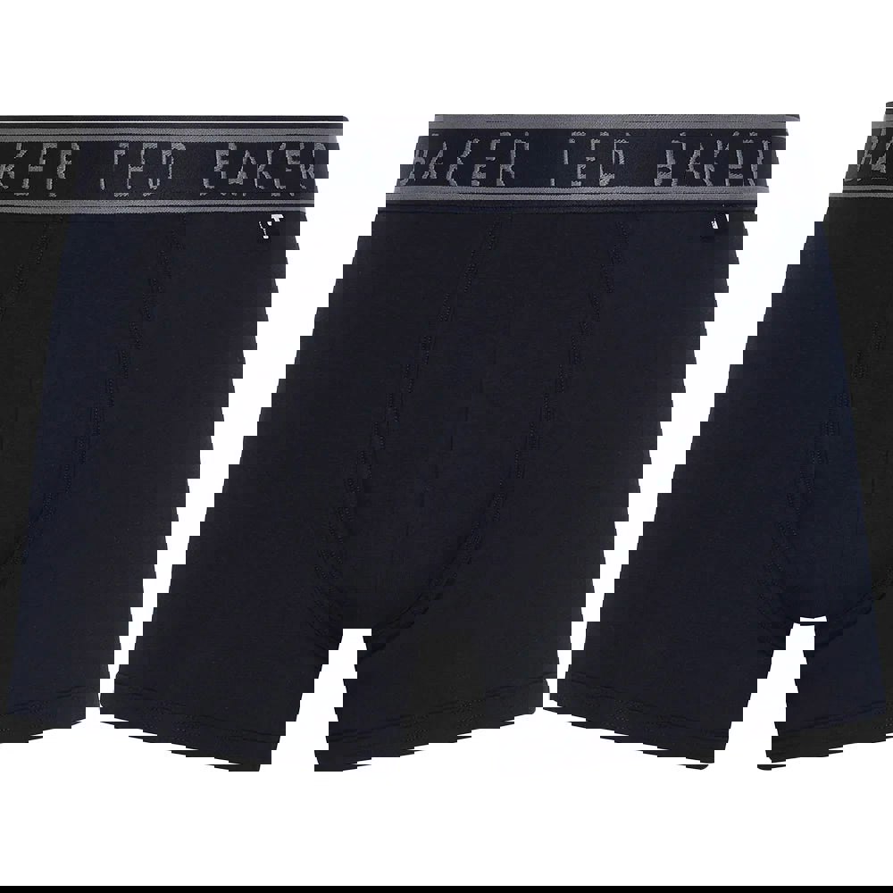 Ted Baker 3-Pack Cotton Trunks Mens Navy/Chevron/Heather Grey