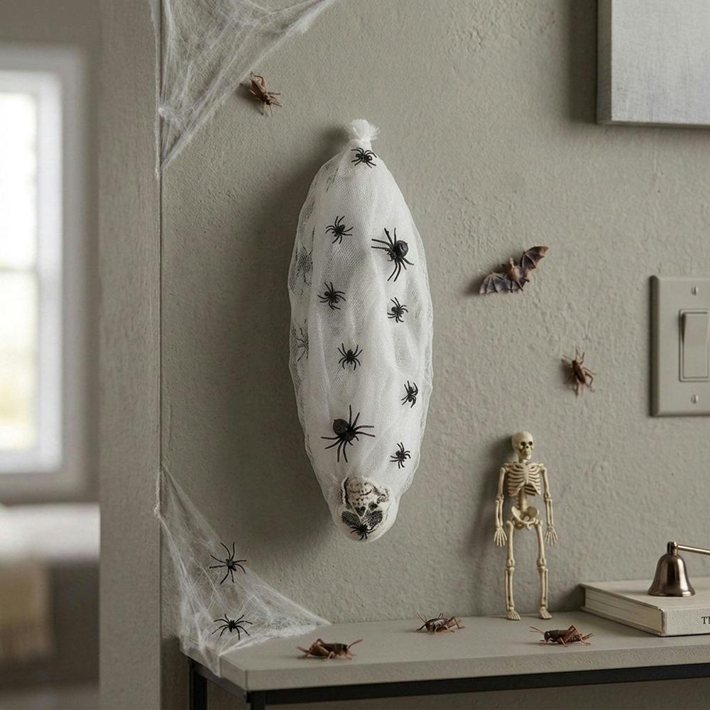 Garden Greatness Hanging Halloween Spider Cocoon Decoration