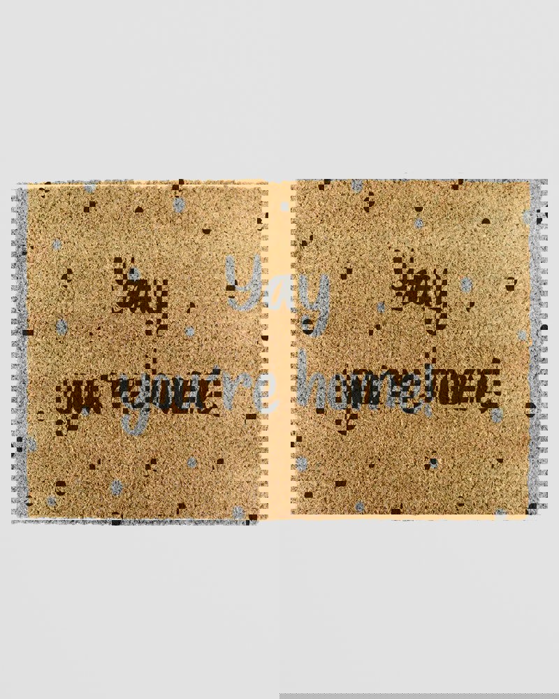 Yay You'Re Home Spotty Doormat