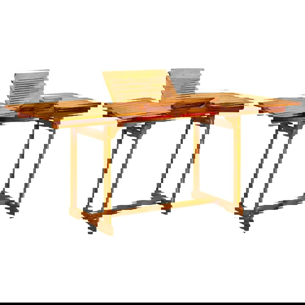 Berkfield Garden Dining Table (120-170)x80x75 cm Solid Acacia Wood
