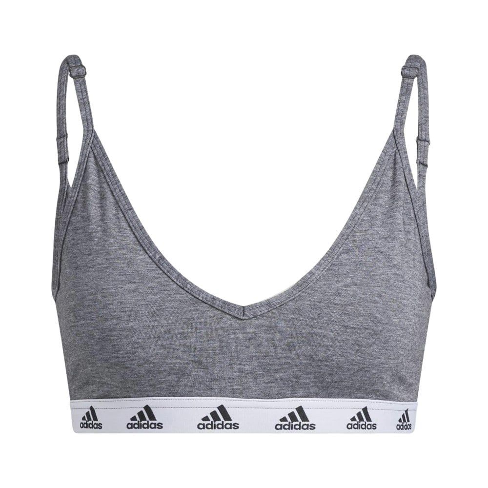 Adidas Womens Purebare Lights Sports Bra - Grey/Black