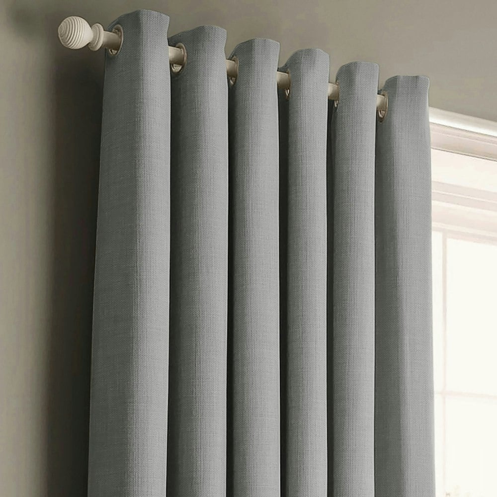 Velosso Panama Ready Made Cotton Eyelet Curtains - 168cm x 137cm
