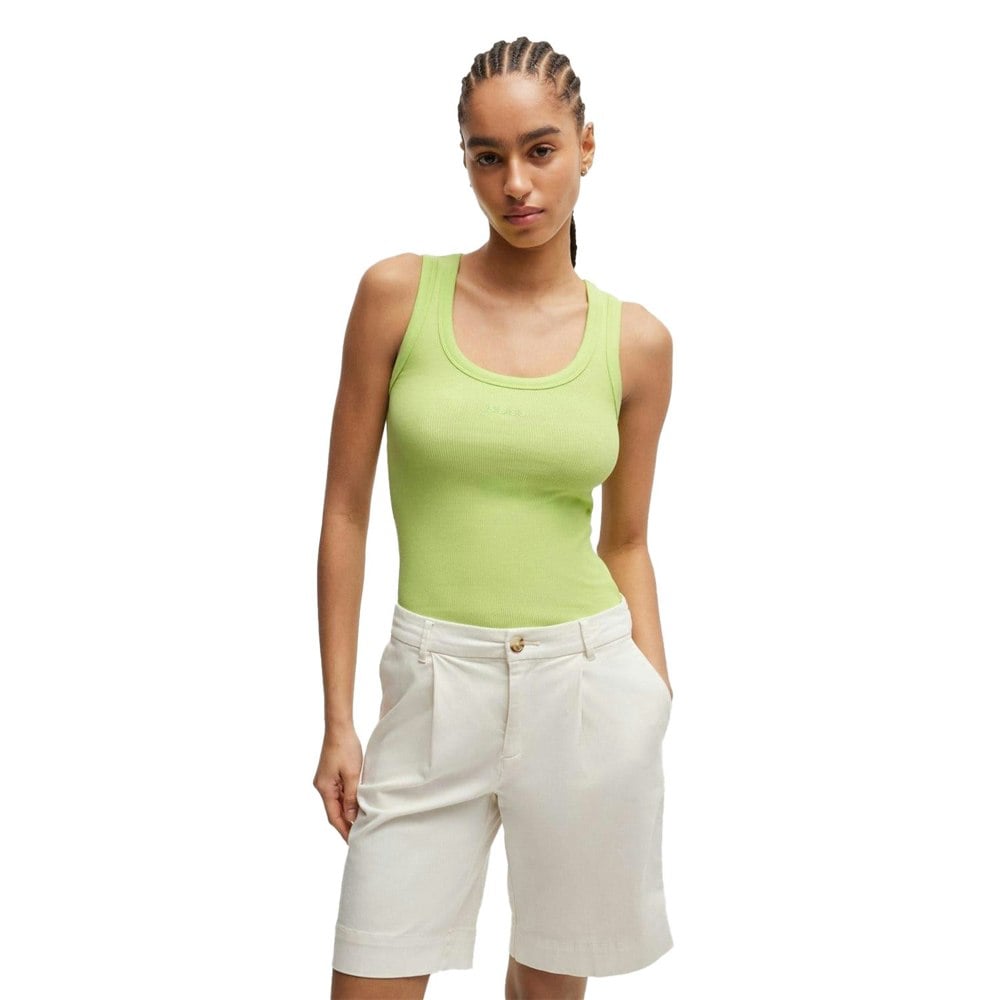 Boss Womens/Ladies C_Ematite Slim Tank Top - Green
