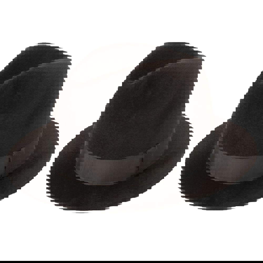 Gamble & Gunn Tawton Fur Felt Fedora - Dark Brown
