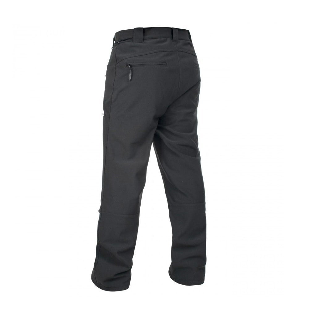 Trespass Mens Hemic Water Resistant Softshell Trousers - Black