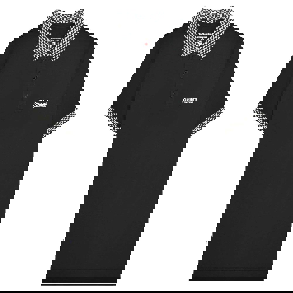 Lambretta Mens SS25 Two Tone Polo Shirt - Black