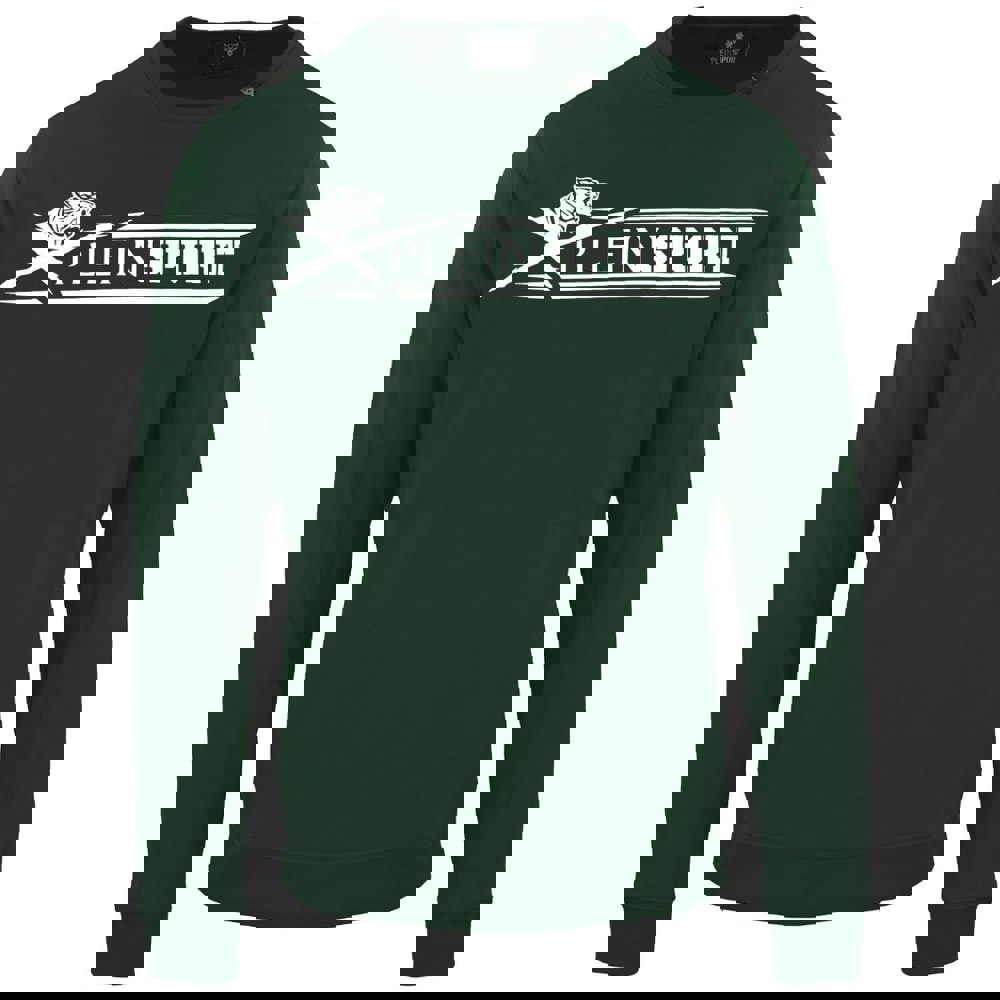 Plein Sport Large Underlined Brand Logo Green Sweatshirt S