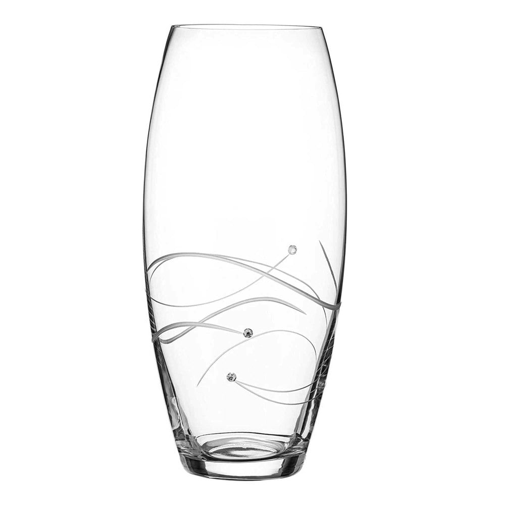 Diamante Spiral Barrel Vase Adorned with Crystals by Swarovski® - 30cm