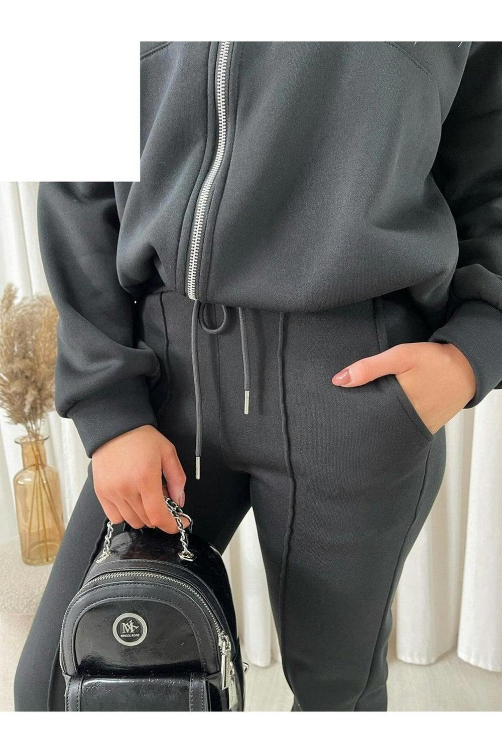 ikrush Ashlee Zip Bomber Jacket And Trouser Co-ord Set