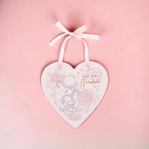 Disney Dumbo Magical Beginnings Hanging Plaque I Love You Grandma Pink