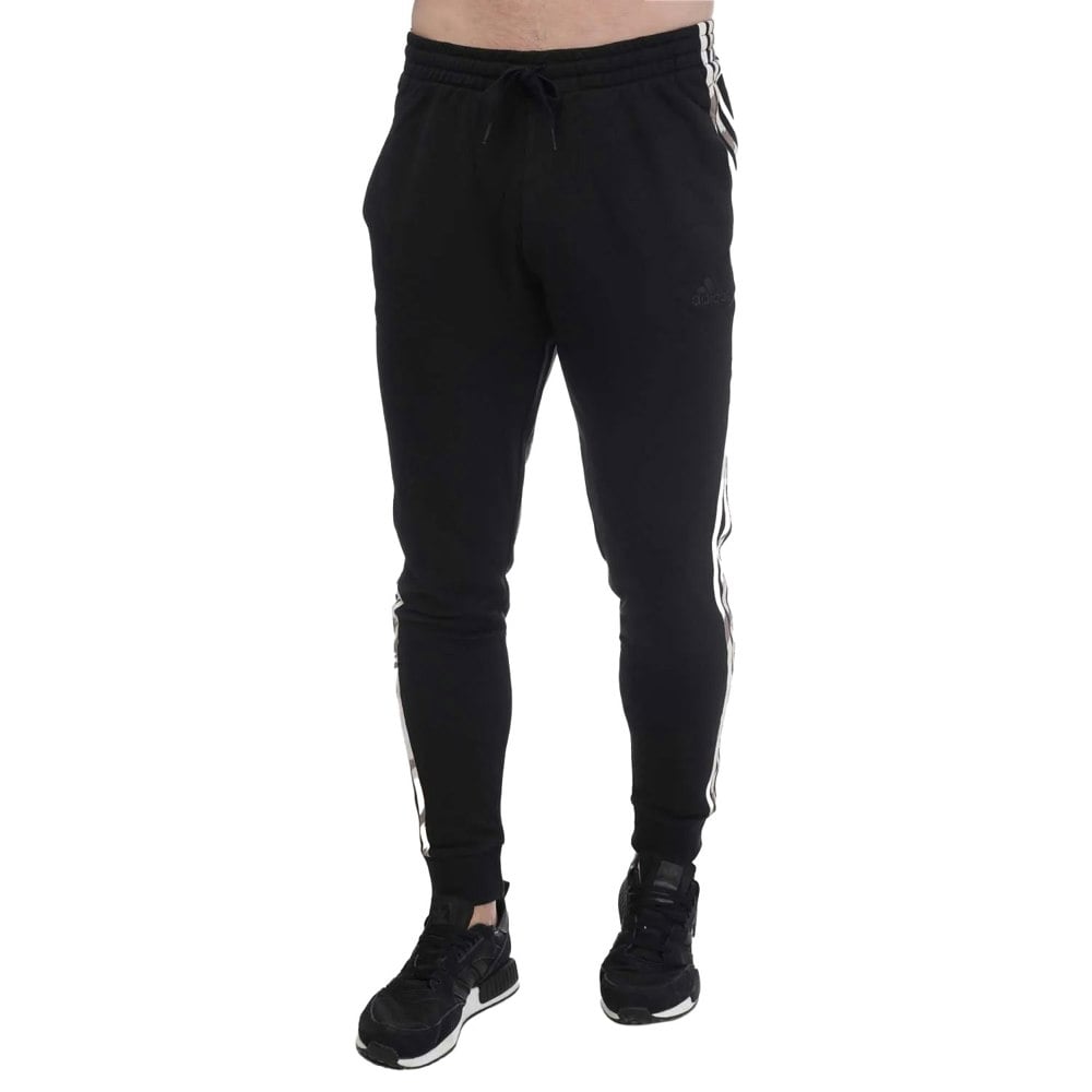 Adidas Mens Essentials French Terry Camo Trousers - Black