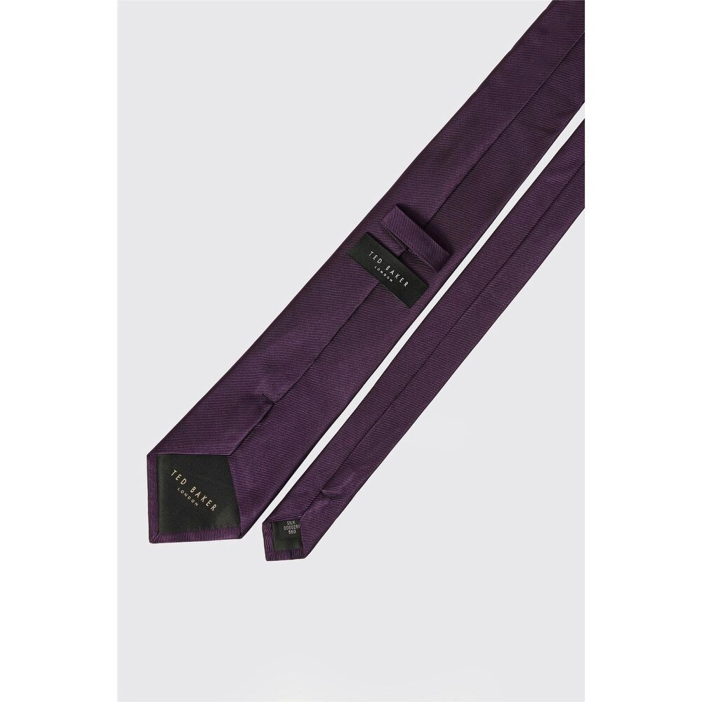 Ted Baker Plum Silk Twill Tie