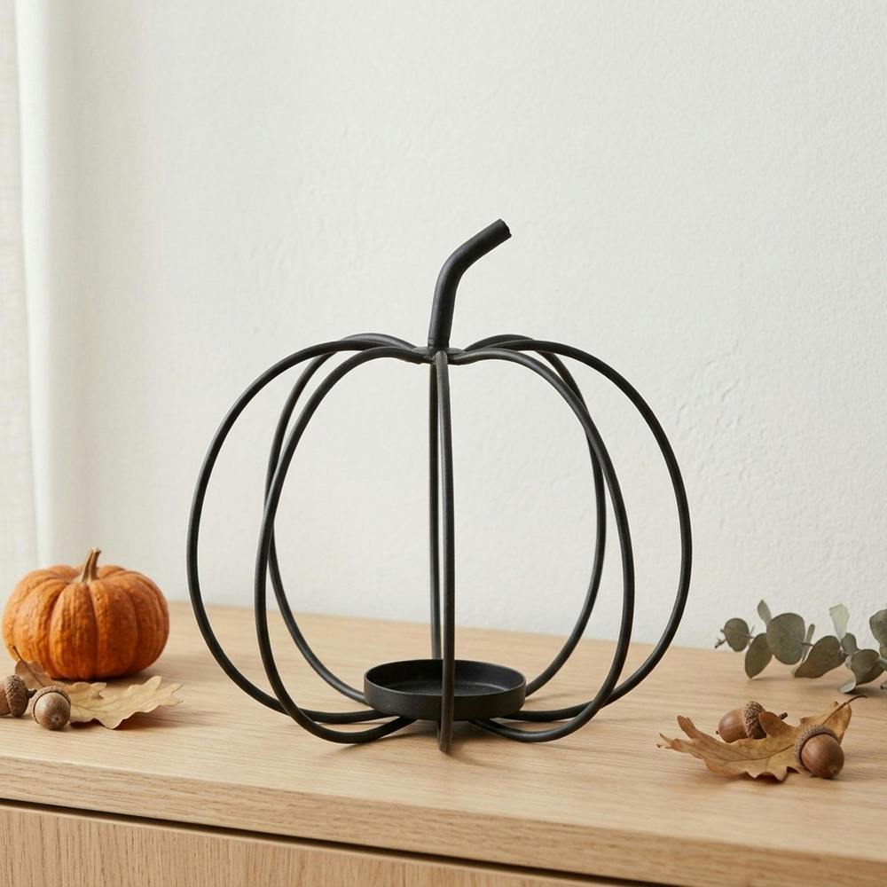Garden Greatness Seasonal Pumpkin Candle Holder Display