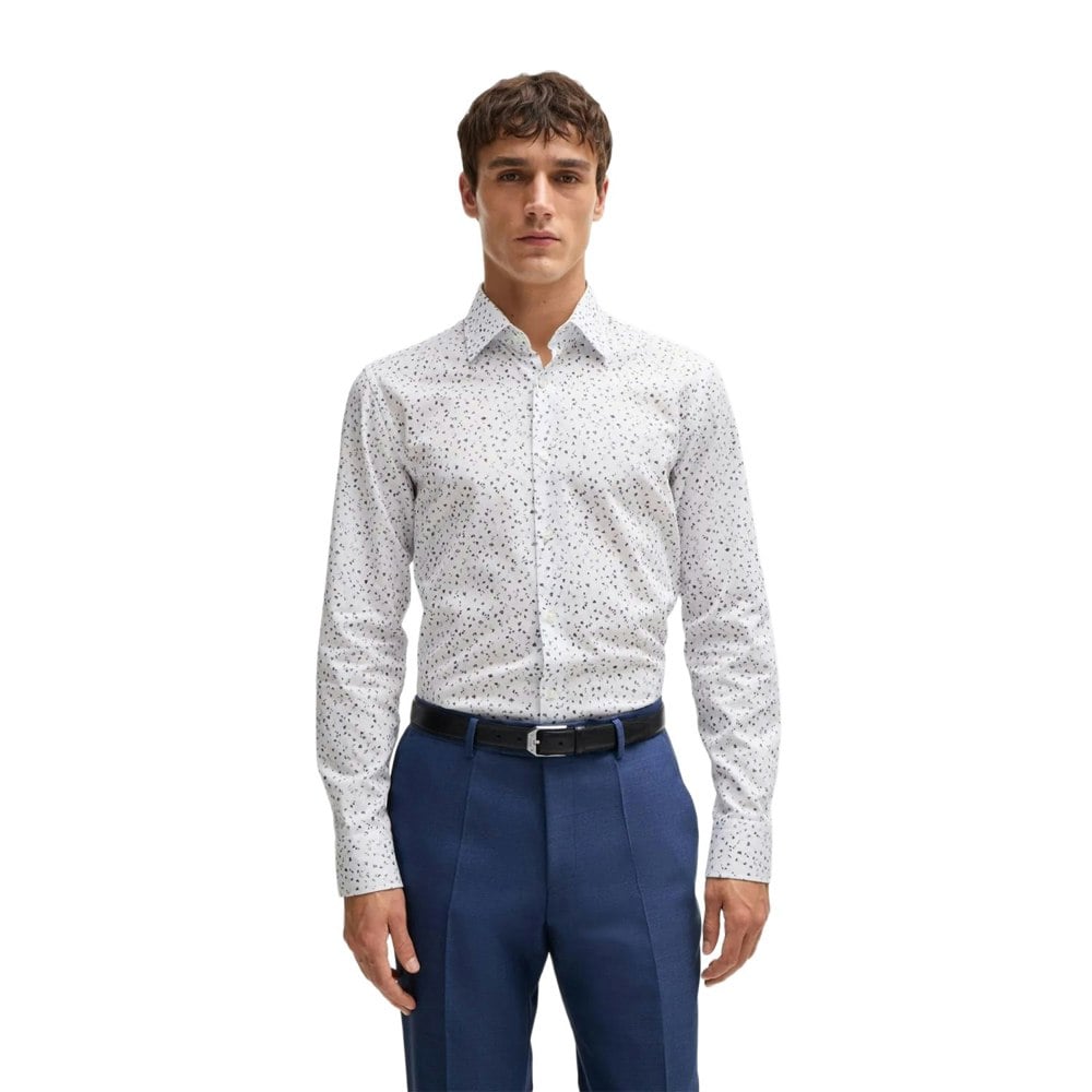 Boss Mens H-Hank Kent Collar Slim Shirt - Light Blue