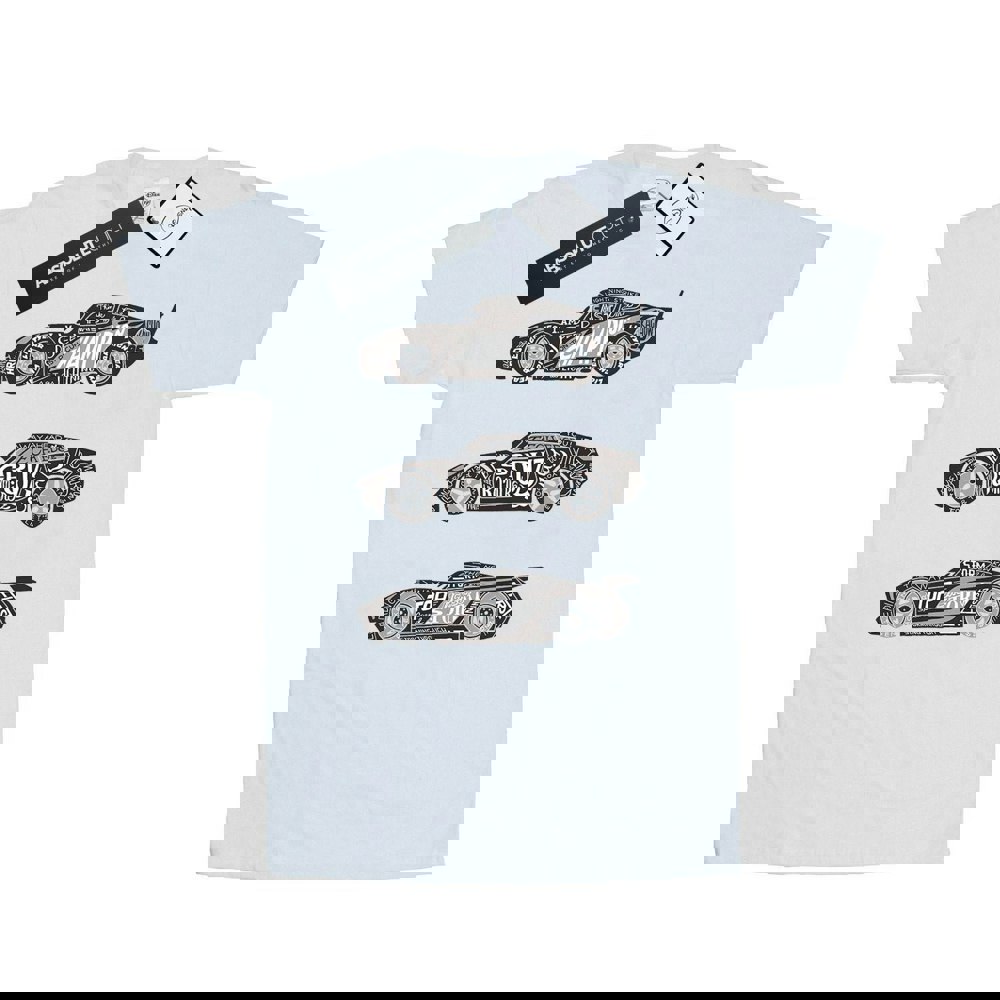 Disney Mens Cars Text Racers T-Shirt - White