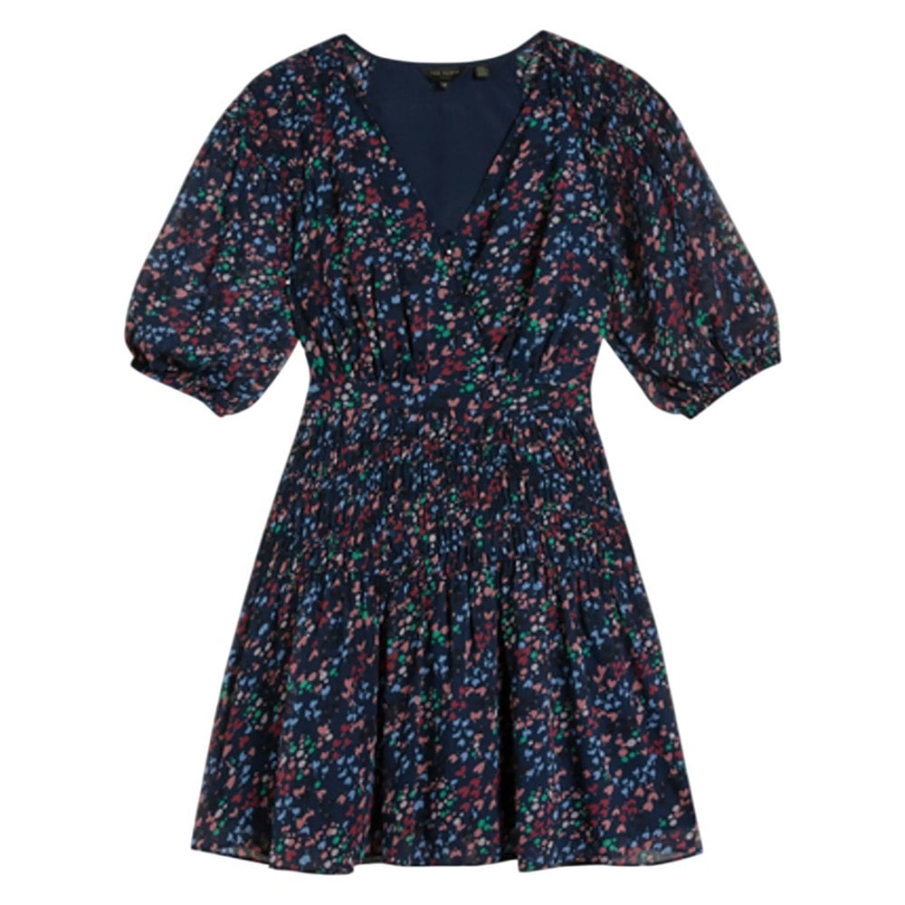 Ted Baker Womens/Ladies Casadee Mini Smock Panel Wrap Dress - Navy