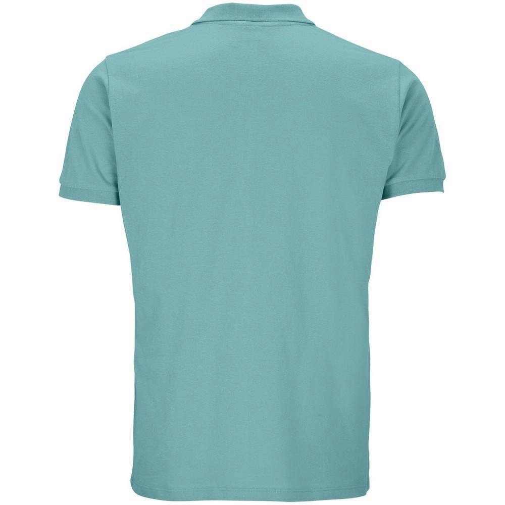 SOLS Mens Planet Piqué Organic Polo Shirt - Pool Blue