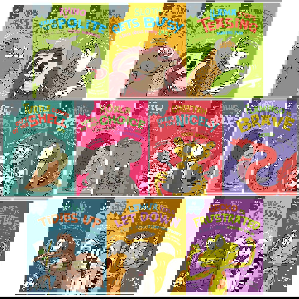 Sue Graves Behaviour Matters Series 10 Books Collection Set (Gecko, Flamingo, Llama, Cheetah, Rhino, Koala, Turtle and MORE)